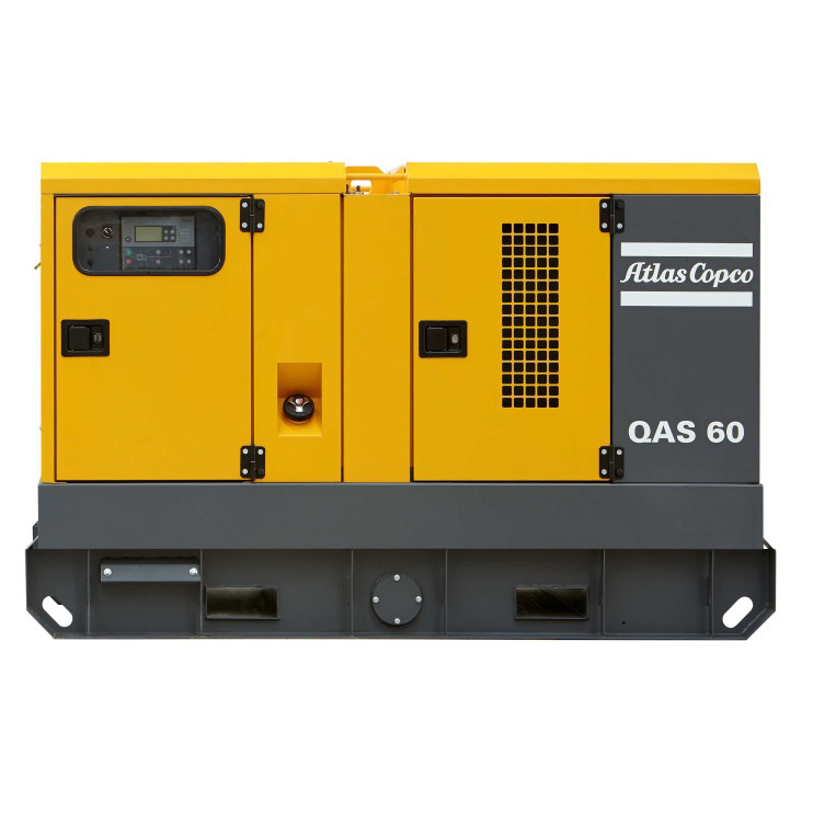 Strømaggregat Atlas- Copco QAS 60 fra Akutt