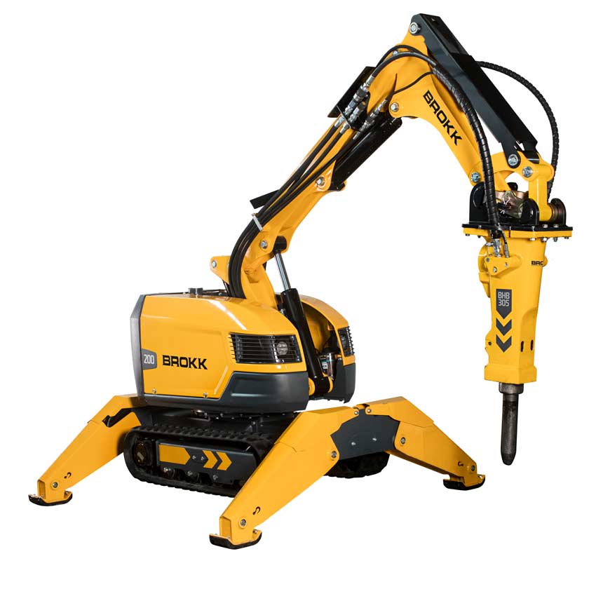 Rivningsrobot Brokk 200 fra Akutt