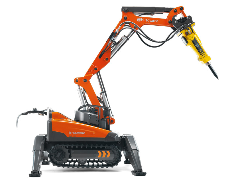 Rivningsrobot Husqvarna DXR 140 fra Akutt